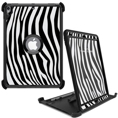 MightySkins Skin Compatible with OtterBox Defender Apple iPad Pro 10.5"(2017) - Black Zebra | Protective, Durable, and Unique Vinyl wrap Cover | Easy to Apply, Remove | Made in The USA