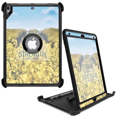 MightySkins Skin Compatible with OtterBox Defender Apple iPad Pro 10.5"(2017) - Through Christ | Protective, Durable, and Unique Vinyl wrap Cover | Easy to Apply, Remove | Made in The USA