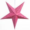 Solid Pink Paper Star Lantern with 12 Foot Power Cord Included view 1