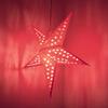 Solid Pink Paper Star Lantern with 12 Foot Power Cord Included view 4