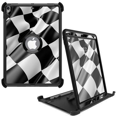 MightySkins Skin Compatible with OtterBox Defender Apple iPad Pro 10.5"(2017) - Race Flag | Protective, Durable, and Unique Vinyl wrap Cover | Easy to Apply, Remove | Made in The USA