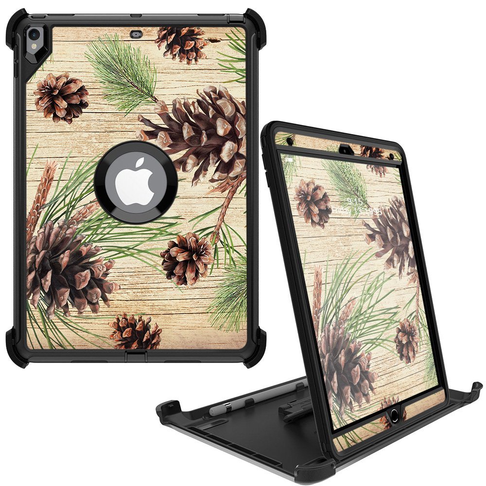 MightySkins Skin Compatible with OtterBox Defender Apple iPad Pro 10.5"(2017) - Pine Collage | Protective, Durable, and Unique Vinyl wrap Cover | Easy to Apply, Remove | Made in The USA