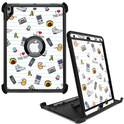 MightySkins Skin Compatible with OtterBox Defender Apple iPad Pro 10.5"(2017) - Love The 90s | Protective, Durable, and Unique Vinyl wrap Cover | Easy to Apply, Remove | Made in The USA
