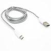 White Braided USB Cable Rapid Charger Sync Power Wire Data Cord for Verizon LG Stylo 2 V - Verizon LG Transpyre - Verizon LG V10 - Verizon Microsoft Lumia 735 - Verizon Motorola Droid 3 view 1