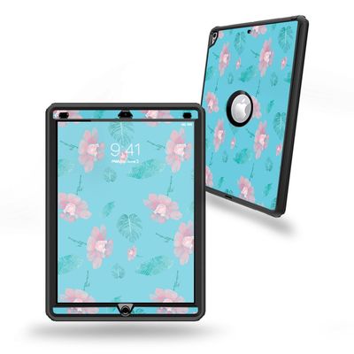 MightySkins Skin Compatible with OtterBox Defender Apple iPad Pro 12.9"(2017) - Water Flowers | Protective, Durable, and Unique Vinyl wrap Cover | Easy to Apply, Remove | Made in The USA