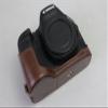 6D Mark II Leather Case, BolinUS Handmade PU Leather Half Camera Case Bag Cover Bottom Opening Version for Canon EOS 6D Mark II With Hand Strap - Coffee view 1