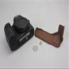 6D Mark II Leather Case, BolinUS Handmade PU Leather Half Camera Case Bag Cover Bottom Opening Version for Canon EOS 6D Mark II With Hand Strap - Coffee view 4