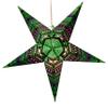 Spika Green Paper Star Lantern with 12 Foot Power Cord Included view 2