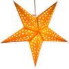 Solid Yellow Paper Star Lantern with 12 Foot Power Cord Included view 2
