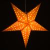 Solid Yellow Paper Star Lantern with 12 Foot Power Cord Included view 3