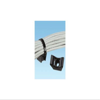 Panduit TMEH-S8-Q0 Extra Heavy Cable Tie Mount, #8 Screw, Weather Resistant, Nylon, Black (25-Pack)