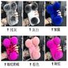Case for iPod Touch 6,Handmade Warm Winter Rex Rabbit Fur Hair Stylish Cute Fluffy Panda Bling Crystal Rhinestone Pom-pom Soft Furry Case for Apple iPod Touch 6/ iPod Touch 5 (Rose) view 3