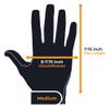 Rock-N-Rescue Rope Master Gloves - Version II, Lightweight, Breathable, Stretchable, Nylon Construction for Dexterity and Comfort, Leather Reinforced Palms for Protection, Medium view 2