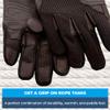 Rock-N-Rescue Rope Master Gloves - Version II, Lightweight, Breathable, Stretchable, Nylon Construction for Dexterity and Comfort, Leather Reinforced Palms for Protection, Medium view 3