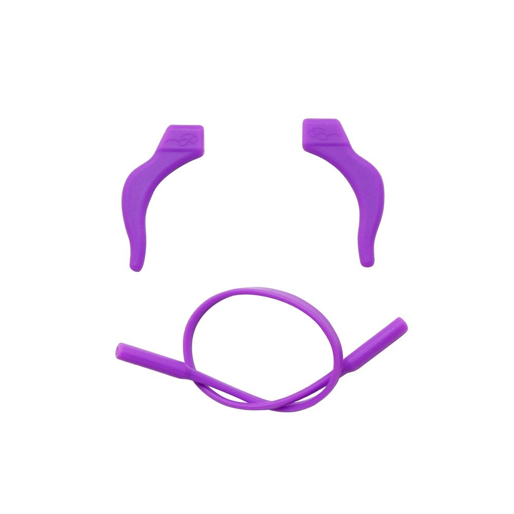 EnzoDate 3 Sets Pack Kids Glasses Silicone Cord Ear Grips Children Eyeglasses Temple Locks with Head Band Strap Retainer (purple)