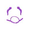 EnzoDate 3 Sets Pack Kids Glasses Silicone Cord Ear Grips Children Eyeglasses Temple Locks with Head Band Strap Retainer (purple) view 1
