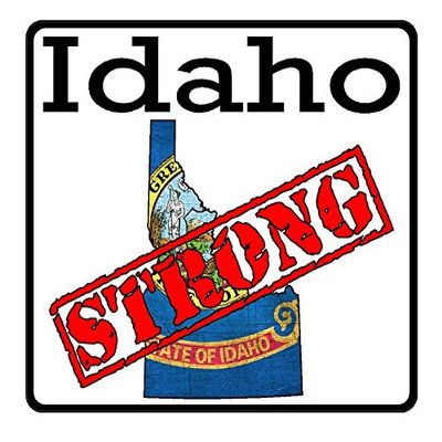 CustomDecal US Idaho State (K13) - Premium Strong Flag Vinyl Decal - American State Pride Sticker for Cars, Trucks, Windows, and Laptops - USA Flag Black and White Design - Waterproof 5''