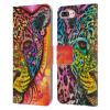 Head Case Designs Officially Licensed Dean Russo Leopard Wildlife 3 Leather Wallet Case Compatible with Apple iPhone 7 Plus/iPhone 8 Plus view 1