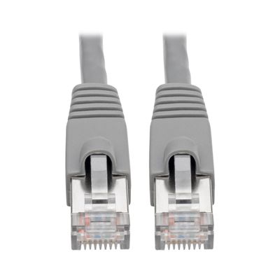 TRIPP LITE Cat6a Snagless Shielded STP Network Patch Cable 10G Certified, PoE, Gray, RJ45 M/M 7' (N262-007-GY)