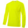 JORESTECH Safety Bright Visibility Long Sleeve Work T Shirt with Chest Pocket, Moisture Wicking Fabric, Classic Fit, Lime view 1