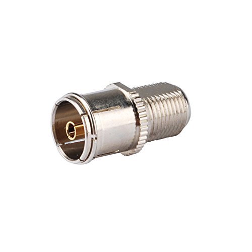 2pcs Rf Wire Terminal Copper Alloy Connector Dvb-t Tv-Tuner Antenna Adapter F Female to Tv Jack Straight for Wireless Antenna Ships from USA