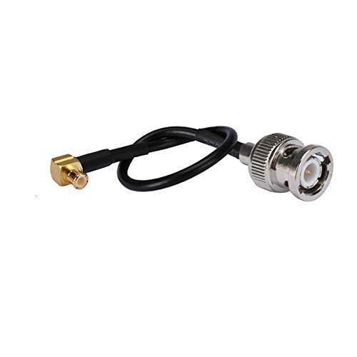 0.5ft Rf Wire Terminal Connector Bnc Plug Straight to Mcx Male Right Angle Coaxial Cable Extension Rg174 15cm for Wireless Antenna Ships from USA