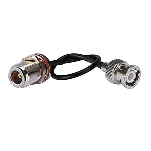 1ft Rf Wire Coaxial Cable Terminal Connector BNC Male to N Female Bulkhead O-Ring Straight Assembly Pigtail Rg174 30cm Copper Conductor for Wireless Antenna Ships from USA