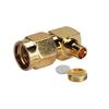 5pcs Rf Wire Coaxial Cable Terminal Copper Alloy Connector SMA Plug Right Angle Solder for Rg405 0.086 Ships from USA view 1