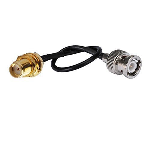 0.6ft Rf Wire Coaxial Cable Terminal Connector Bnc Plug Straight to SMA Jack Bulkhead Rg174 20cm for Instrument and Computer Networking Ships from USA