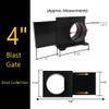 Big Horn 11455 4-Inch Port x 2 Blast Gate Wall-Mounted view 2