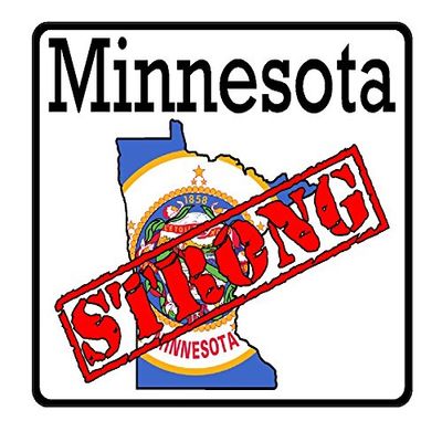 CustomDecal US Minnesota State (K24) - Premium Strong Flag Vinyl Decal - American State Pride Sticker for Cars, Trucks, Windows, and Laptops - USA Flag Black and White Design - Waterproof 5''