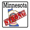 CustomDecal US Minnesota State (K24) - Premium Strong Flag Vinyl Decal - American State Pride Sticker for Cars, Trucks, Windows, and Laptops - USA Flag Black and White Design - Waterproof 5'' view 1