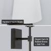 Kira Home Torche 20" Wall Sconce/Wall Light + Linen Shade, Oil-Rubbed Bronze Finish view 2