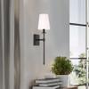 Kira Home Torche 20" Wall Sconce/Wall Light + Linen Shade, Oil-Rubbed Bronze Finish view 3