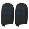 2X Coolbestda Key Fob Protector Remote Cover Case Keyless Jacket for 2017 2018 2019 2020 2021 2022 2023 Jeep Grand Cherokee Compass Chrysler 300 200 Dodge Challenger Charger Dart Durango Journey view 1