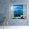 Lake Mountain Landscape View Window 3D Wall Decal Art Removable Wallpaper Mural Sticker Vinyl Home Decor West Mountain W13 (Medium (32''W x 23''H)) view 2
