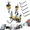 5PCS 16-30MM HSS Drill Bit Hole Saw Set Stainless High Speed Steel Metal Alloy Tool Kit Set/Titanium Hole Saw Cutter Tool Kit Set/for Wood Plastic Soft Metal Steel Carbide HSS16mm/18mm/20mm/25mm/30mm view 1