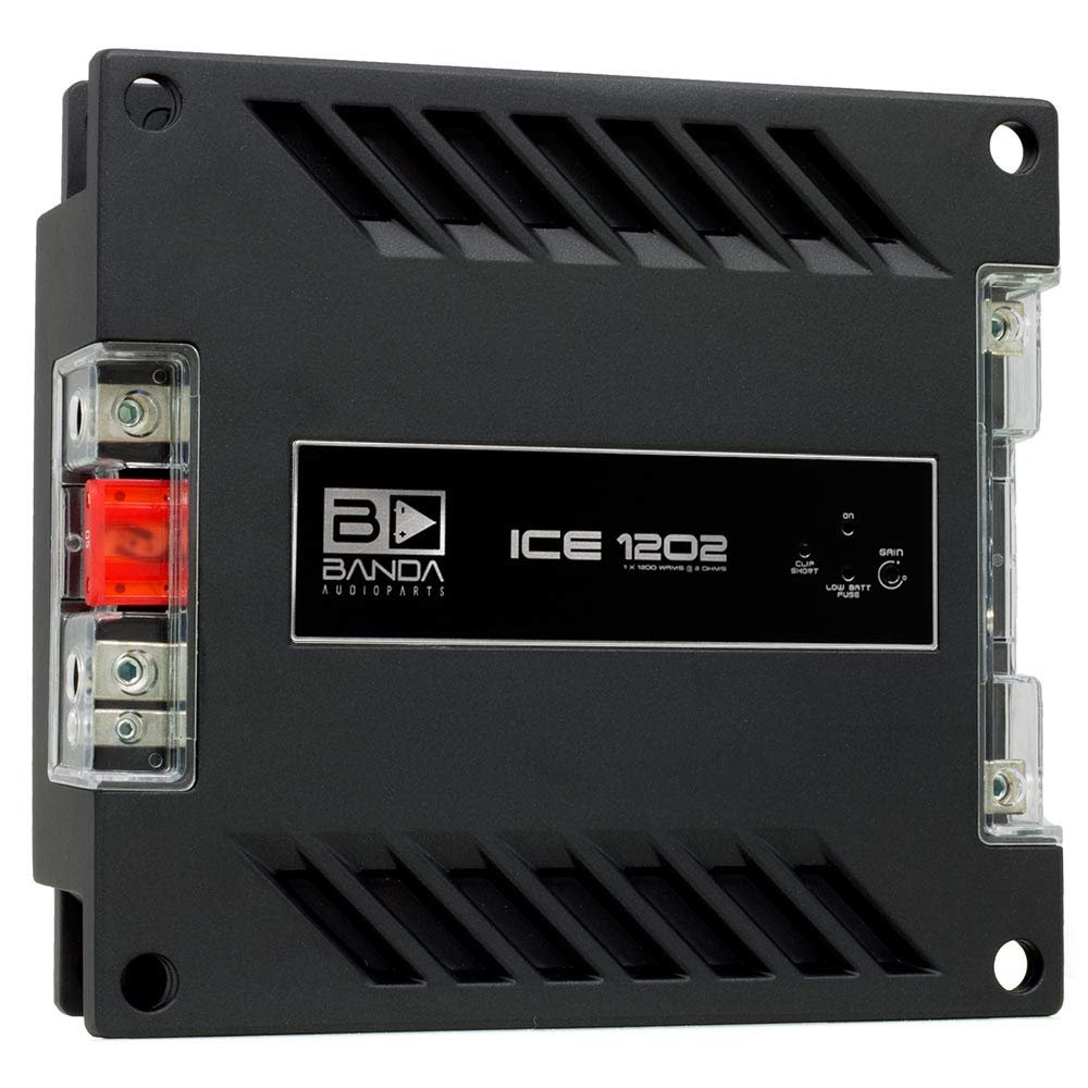 Banda Ice X 1202-1 Channel 1200 Watts RMS 2 Ohm Car Amplifier