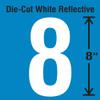 Die-Cut Reflective Number Label, 8 view 1