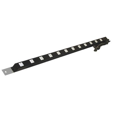 Power Strip, 72W x 1-1/2D x 1-1/2H, Gray
