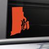 Nashville Decals Rhode Island Vinyl Decal Laptop Car Truck Bumper Window Sticker, 6.5" x 5", Orange view 1