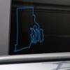 Nashville Decals Rhode Island Vinyl Decal Laptop Car Truck Bumper Window Sticker, 6.5" x 5", Blue view 1