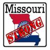 CustomDecal US Missouri State (K26) - Premium Strong Flag Vinyl Decal - American State Pride Sticker for Cars, Trucks, Windows, and Laptops - USA Flag Black and White Design - Waterproof 5'' view 1