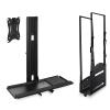 Mount-It! Monitor and Keyboard Wall Mount with CPU Holder, Height Adjustable Standing VESA Keyboard Tray, 25 Inch Wide Platform with Mouse Pad (MI-7919) view 2