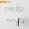 GRIVER 100 Pack Strip Light Mounting Brackets,Fixing Clips,One-Side Fixing,100 Screws Included (for 10mm Wide Non-Waterproof Strip Lights) view 2