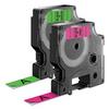 D1 High-Performance Polyester Perm Label Tape, 1/2" X 10 Ft, Black On Neon, 2/pk view 1