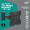 ELG Full Motion Articulating TV Wall Mount for 12-42" Screens with Swivel, Tilt & Extension, Holds Max 66.1lbs, VESA 200x200mm, Heavy-Duty Steel, Black view 2