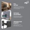 ELG Full Motion Articulating TV Wall Mount for 12-42" Screens with Swivel, Tilt & Extension, Holds Max 66.1lbs, VESA 200x200mm, Heavy-Duty Steel, Black view 4