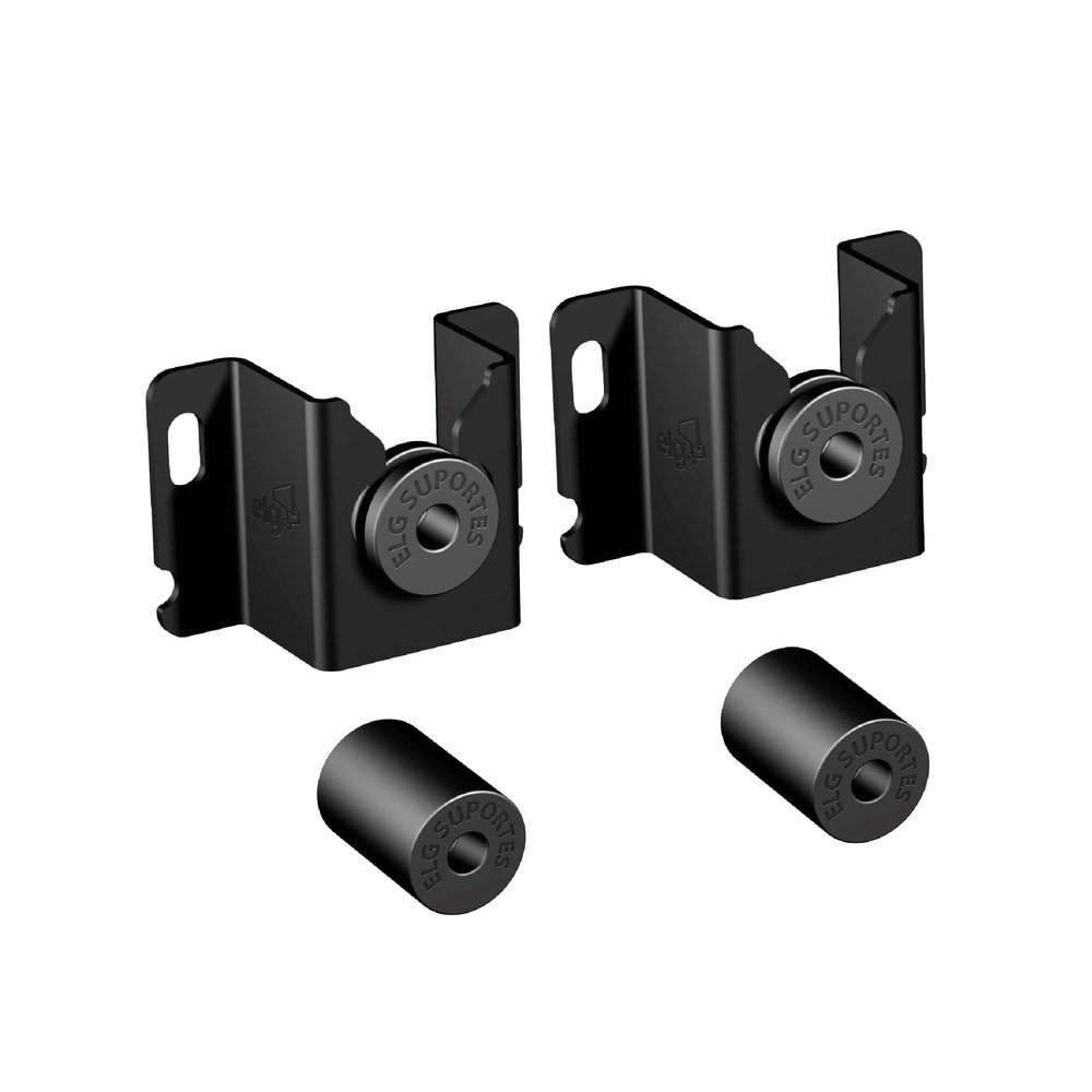 ELG Fixed/Low Profile TV Wall Mount for TVs 14" to 75", Holds up to 99 lbs, Universal VESA, Fits 12", 16, 18, 24 Wood Studs, Locking/Quick Release System, Genius, Steel, Black