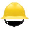 V-Gard Full-Brim Hard Hats, Ratchet Suspension, Size 6 1/2 - 8, Yellow view 1